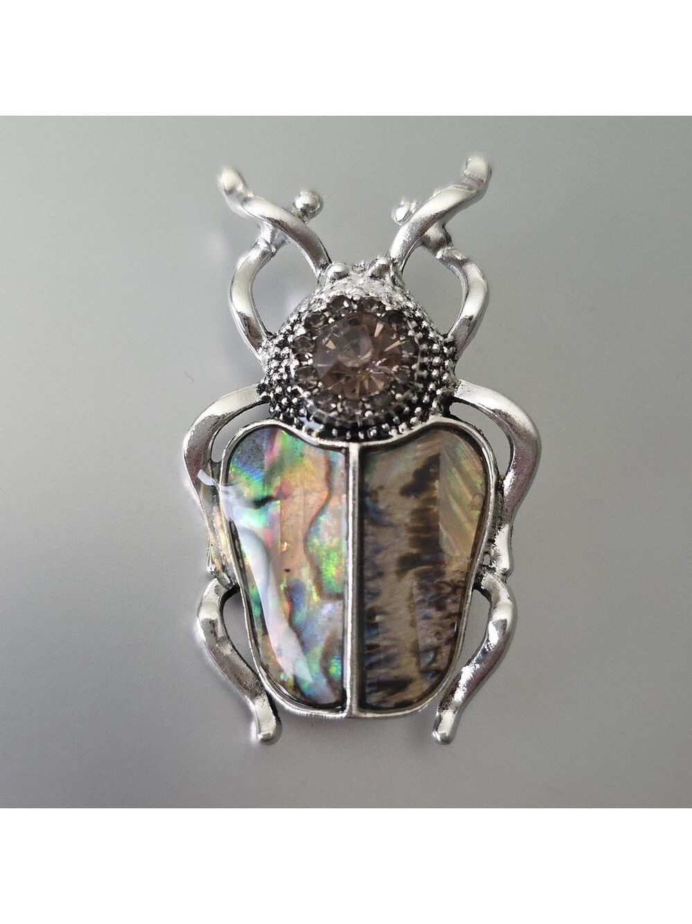 Beetle Bug Brooch ABOLONE SHELL Just Amazing Must have not for the Girly Girl - Picture 7 of 7